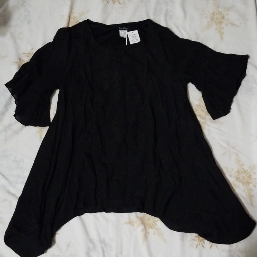 Bohemian style ruffle tunic